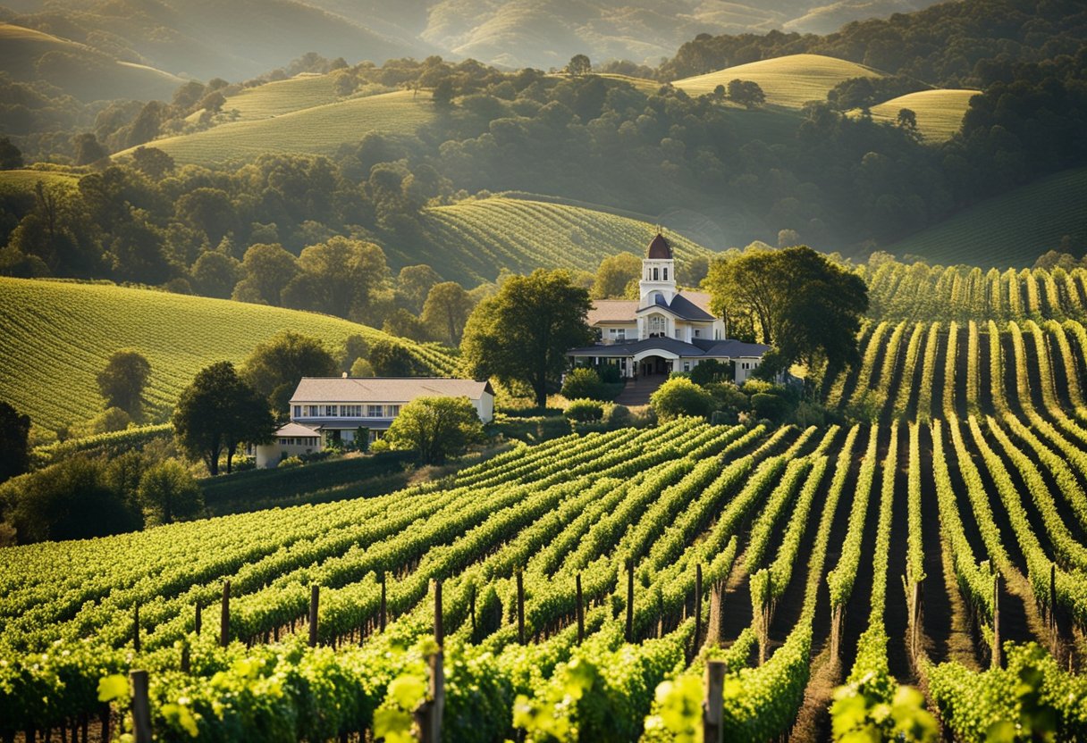 Boutique Vineyard set in rolling hills in Napa Valley, California