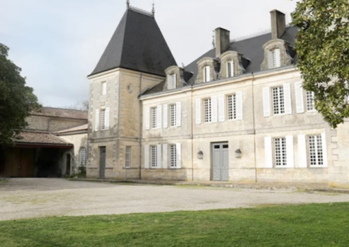 Scenic view of Château Peyrabon Vineyard in Haut Medoc Bordeaux, France