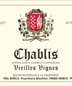 Domaine Paul Nicolle Chablis Vieilles Vignes, Burgundy, France - Wine Bottle Label