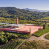 Scenic view of the impressive Rocca di Frassinello Winery and Vineyard ,Marema Toscana, Italy